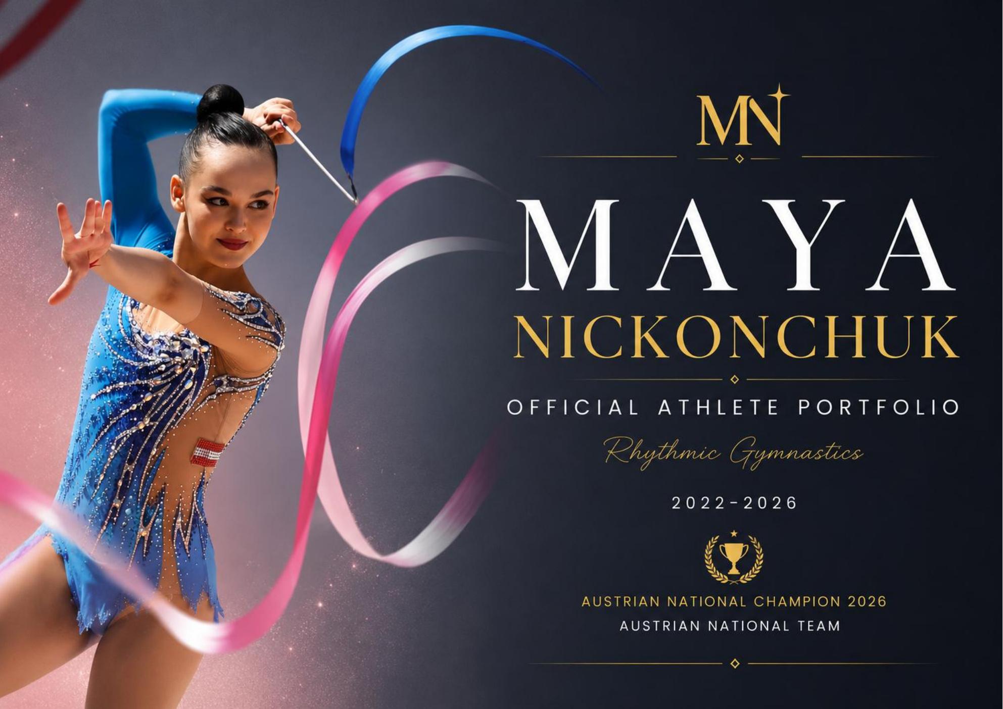 Maya Nickonchuk official athlete portfolio cover