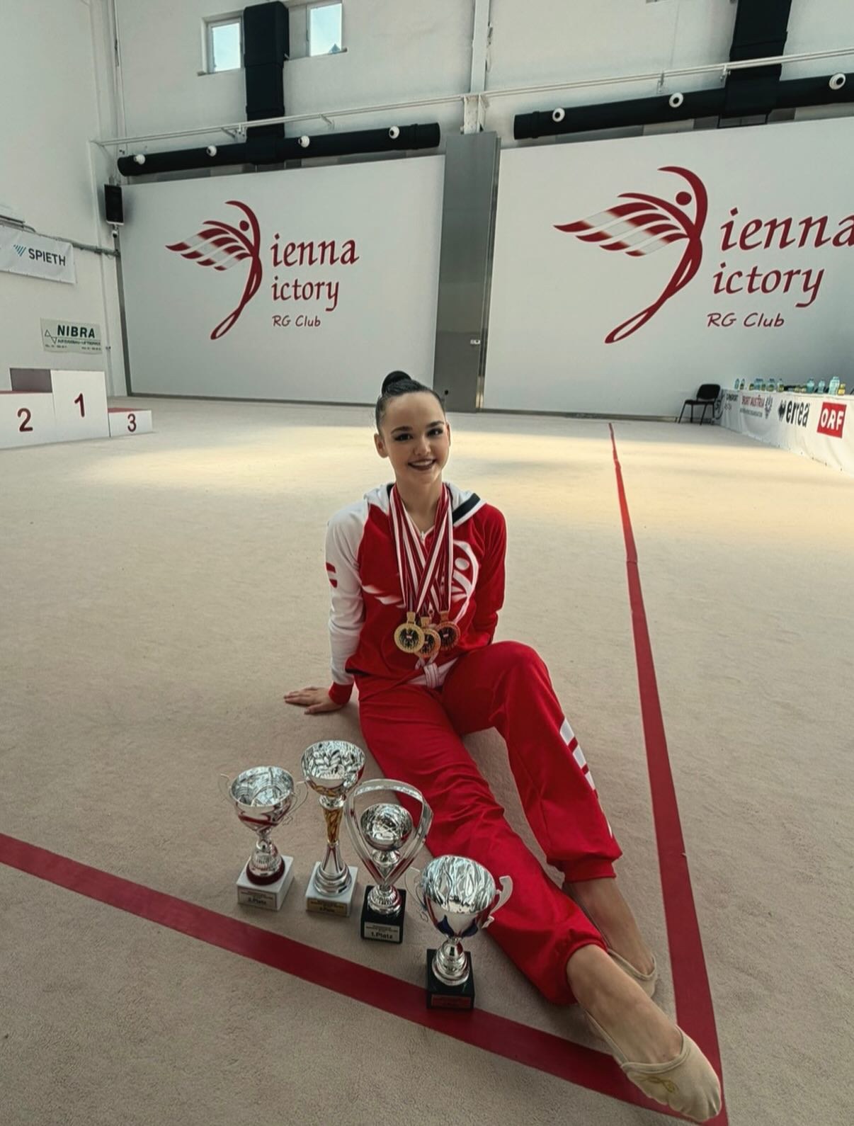Maya Nickonchuk with trophies